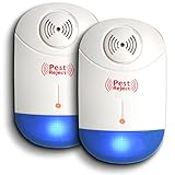 Ultrasonic Pest Repeller (2-Pack) Plug-In Pest Control For Mosquitoes, Mice, Rodents, Insects And More, Includes Night-Light, Portable, Eco-Friendly, Home Pest Control