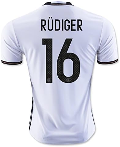 2016 White #16 Rudiger Home Match Football Soccer Adult Jersey