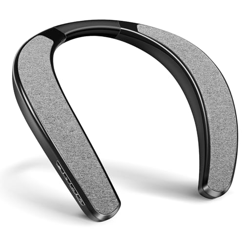 kozyone Neckband Bluetooth Speaker, Portable Wireless Speaker with Built-in Microphone and TF Card Slot, 12-Hour Playtime, 3D Stereo Surround Sound