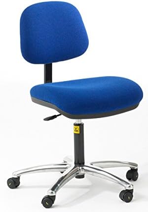 ESD Fabric Style Chair (Blue With Castors)