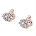 Fusicase Cute New Crystal Champagne Retro Resins Skull Earrings Women Rosegold Diamond Punk Gothic Earing Skeleton Ear Stud Jewelry for Women