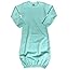 Laughing Giraffe Baby Infant Blank Long Sleeve Sleeper Gown with Mitten Cuffs (Mint, 0-3 Months)