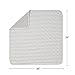 TILLYOU Breathable Quilted Cotton Baby Blanket for All Seasons, Lightweight Warm Toddler Bed Crib Blanket, Super Soft Daycare Nap/Nursery Sleeping Blanket, Gray Stripe 39”x39”
