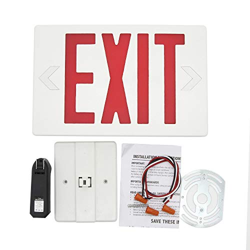 HYD-Parts 6 Packs Red Indoor LED Exit Sign Emergency Light,UL Certified - Hardwired Red LED Exit Sign, Battery Backup - Red Emergency Fire Safety Lights - Thumbnail 3