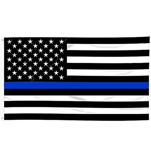 Thin blue line american flag - 3 by 5 foot flag with grommets