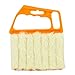 Shutters Window Blind Brush Dust Cleaner Orange with 7 Slat Handheld Household Tool