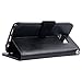 Arae Case for Samsung Galaxy PU Leather Wallet Case Cover (Black, S7 Edge)