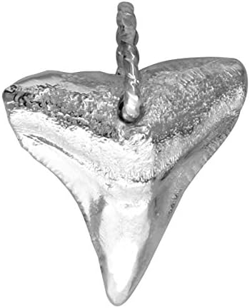 Medium Shark Tooth Charm in Sterling Silver