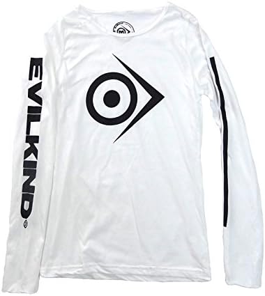 Evilkind Women's Long Sleeve Crew Neck T-Shirt White (Medium)