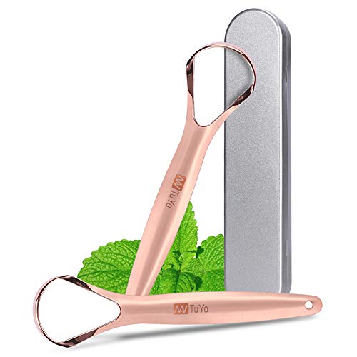 Tongue Scrapers for Adults, Kids, Men Women, Tongue Cleaner Bad Breath Treatment, 2 Pack
