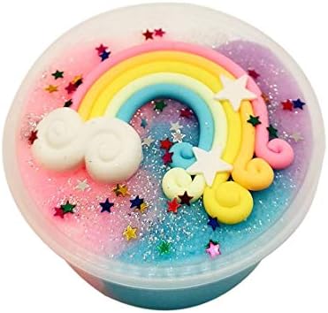 Barlingrockホームオフィスの装飾美しいレインボーコットンクリームマッドミキシングクラウドフワフワスライムパテ香料入りストレスクレイスラッジストレスリリーフおもちゃ子供のための大人 Cynthiasmithmd Com