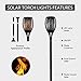 VIVOHOME Waterproof Outdoor LED Solar Torch Lights with Flickering Flame Pack of 4