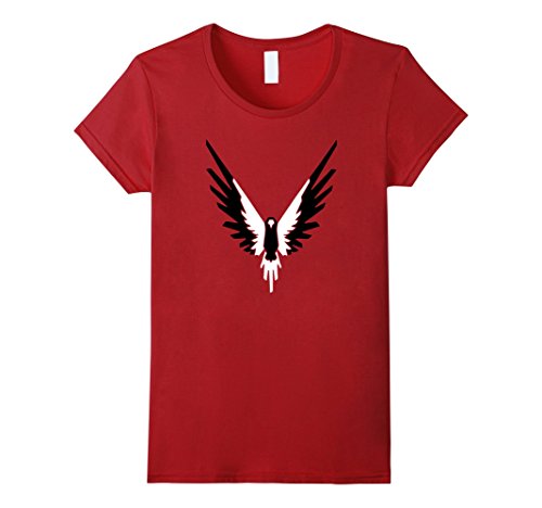 Womens Vibrant Black and White Logo T-Shirt, Be A Maverick T Shirt XL Cranberry