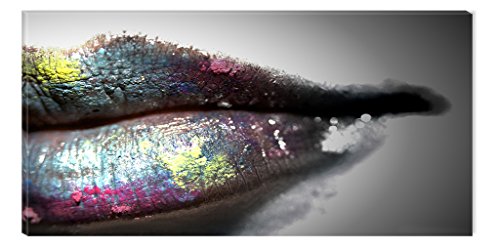 Startonight Canvas Wall Art Colored Lips, Women