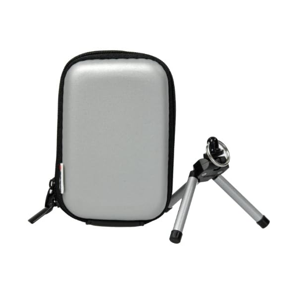 Foto Tasche Hardbox Silber - Set mit Tisch Stativ