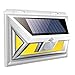 JUSLIT Motion Sensor Outdoor 74 Light Sources COB LED SOLAR LIGHT, Super Bright, with Wider-Angle Lighting Panel, Wireless Waterproof Security Lights for Garage, Pathways, Backyard(1PK)