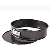 CHEFMADE Springform Pan, 10 Inch Round Cake Pan with Removable Bottom，Chiffon Bakeware for Oven and Instant Pot(Black)
