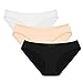 Ekouaer Women's Soft Stretch Low Rise Hipster Panties Underwear 3 Pack,Size 6/Medium
