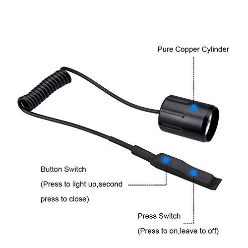 Predator Light with Green Red White LED Hunting Flashlight, Pressure Switch, Rifle Barrel & Scope Mount for Hogs Coyotes Varmints Raccoons Coon Deer Night Hunting (Batteries and Charger Included) - Thumbnail 4