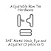 Adjustable Bow Tie Hardware Clips - 3/4