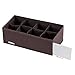 SONGMICS Drawer Organizers, Collapsible Closet Dividers for Bras, Underwear, Socks, Ties and Scarves, Foldable Storage Boxes, Set of 4, Brown URUS04K
