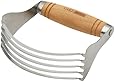 Cake Boss Wooden Tools and Gadgets Stainless Steel Dough and Pastry Blender