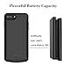 Pumier 5500mAh Battery Case for iPhone 6 Plus/6s Plus/7 Plus/8 Plus(Support Wired Earphones),Rechargeable Protective Extended Battery Pack Charging Case(5.5 inch)