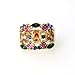 Yoursfs Colorful Crystal Rings 18K Yellow Gold Plated Unique Women Cocktail Rings Gift