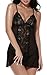 BMAKA Petite Size Women Bridal Lingerie Robe Lace Nightwear Babydoll Sets of 3
