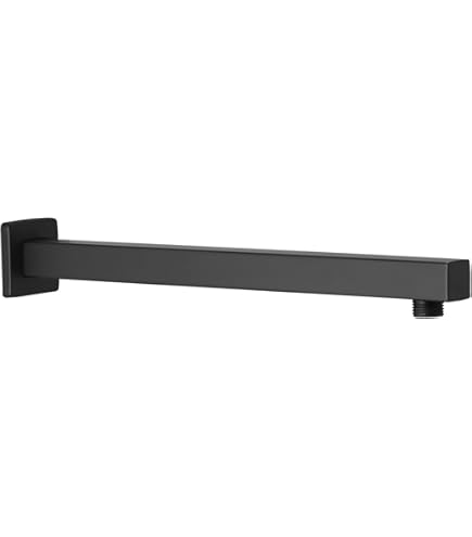 Kingston Brass Claremont 1-Spray Patterns 9.63 In. Wall Mount Square Rainfall Fixed Shower Head In Matte Black Hk250a0
