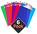 Plastic Clipboards with Butterfly Clip Set of 6-12.5 x 9 Inch Multi Color Plastic Clipboards Bulk - Clear Clipboards Bulk Classroom Holds 100 Sheets, Acrylic Clipboard Clear 6 Pack
