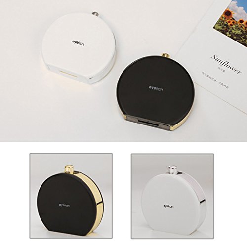 Hukai Beautiful Perfume Bottle Shape Contact Lenses Case Box Container Sunny (Black)