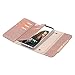 Galaxy S8 Plus Case, LONTECT Bling Glitter PU Leather 7 Card Slots Wallet Case Handbag with Detachable Magnetic Back Case & Metal Chain for Samsung Galaxy S8 Plus - Rose Gold
