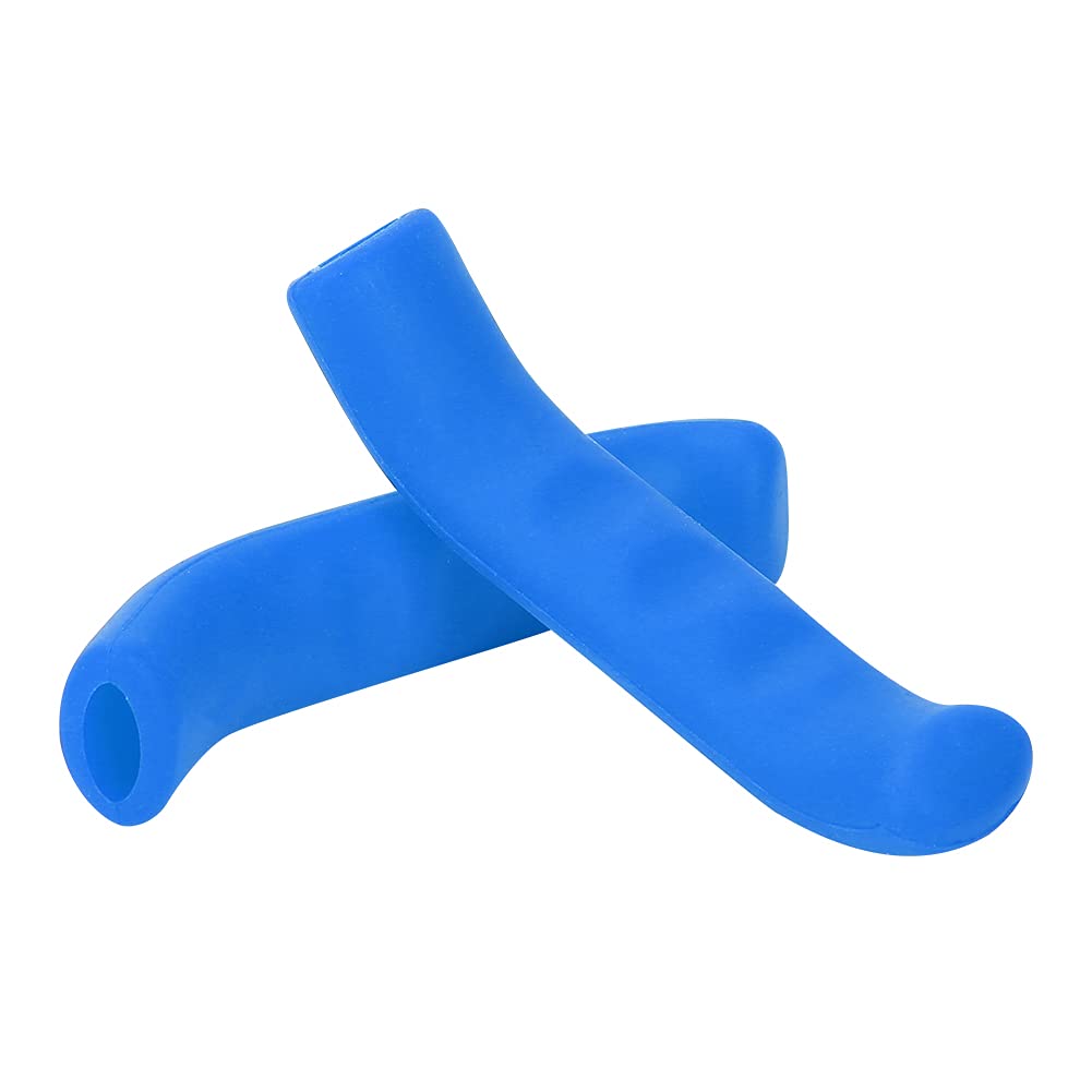 Keenso Brake Lever Grips, Silicone Non-Slip Waterproof Cover for Biking, Rain, Cycling, Sport, Mountain Bikes, Daily Use (Blue)