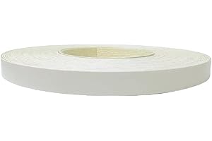 EBPSNEER White Edge Banding Not Melamine PVC Tape, 1/2 inch x 50 ft,UV Painted Real Wood Veneer Iron On with Hot Melt Adhesive,Pre-Glued Flexible White Veneer Edging Strip For Furniture Cabinet Plywood