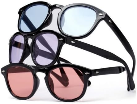 Summer Style Johnny Depp Rivets Sunglasses PURPLE LENS unisex Fashion Vintage Sun Glasses