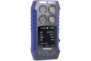 FORENSICS DETECTORS FD Multigas 4 Gas Monitor by Forensics | Color Display & Graphing | Data Logging | USA NIST Calibration | USB Recharge Battery |