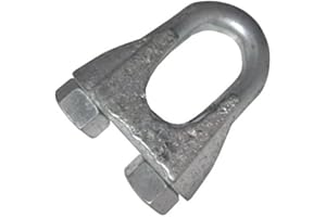 Advantage Sales 1" Malleable Iron Wire Cable Clamp - 5 Clamps Per Tie-Off - Silver