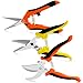 RIOGOO 3 Pack Gardening Shears Hand Pruner Pruning Shears Stainless Steel Bypass Garden Clippers