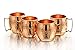 Copper Mugs Moscow Mule-Gift Set Of 4- By B.WEISS Handmade Hammered Copper Cups 100% Pure Copper Comes in an elegant gift box+Bonus: 4 copper straws+4 copper coasters