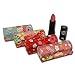 Lipstick Case 3pcs Set Satin Silky Fabric Lipstick Case w/Mirror.Assorted Gorgeous Design ,3 1/2