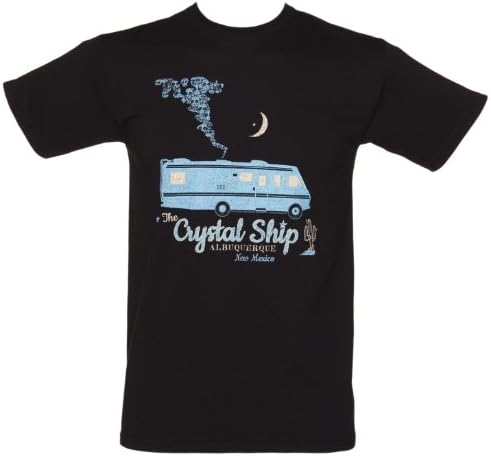Napo Mens Black The Crystal Ship Breaking Bad T Shirt