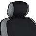 BDK Venice Series Car Seat Covers for Auto - Gray Stripes on Flat Black Cloth - Split Bench Function, Original Cover Protection