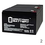 Mighty Max Battery 12V 15AH F2 Replaces Pride Go Go Elite Traveller - 2 Pack Brand Product