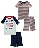 Carters Little Boys 4-Piece Snug Fit Cotton PJs Free to Be Cool Navy
