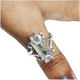 Natural Herkimer Diamond Ring, Rough Herkimer Diamond Ring, Hippie Wire Ring, 925 Sterling Silver, Womens Ring, Christmas, Thanksgiving, Handmade, Statement Jewelry, Rough Gemstone Jewelry