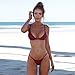 Conjunto de Traje de baño para Mujer Sexy Push-Up Tanga de Cintura Baja Bikinis 2020 Nueva ropa de Playa Wine Redthumb 3