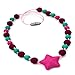 Silicone Chewable Necklace, Sensory Oral Motor Aide Star Rainbow Chewy Jewelry Teether Toys for Kids whith Autism ADHD Special Needs or Nursing Mom with Teething Baby - by Maberry (Purple)