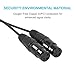 XLR3M to Dual XLR3F Y Cable, VANDESAIL 2-Pack XLR Male To Dual XLR Female Plug 3' Pro Series Y-Cable Cord Splitter (Adapter, Male to 2 Female)