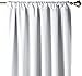 Amazon Basics Room Darkening Blackout Window Curtain with Rod Pocket and Tie Back, 52 x 84 Inches, White - Set of 2